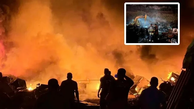 alevlere teslim olan hurdalik alanda cikan yangin geceyi aydinlatti K1ChJ329