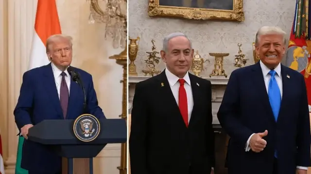 trumptan gazze plani aciklamasi umarim netanyahu ile anlasiriz NRhwEvLE